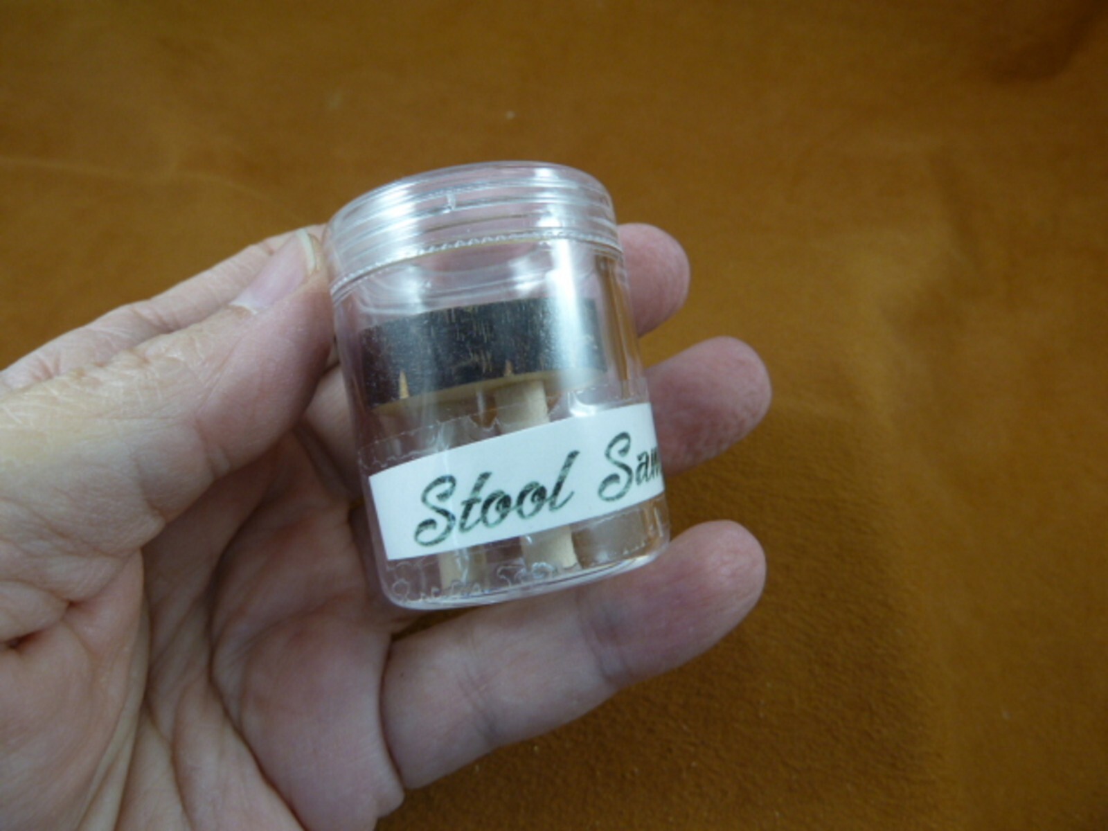 (W-1-g) Stool Sample little Wood cute joke prank trick funny Medical Novelty