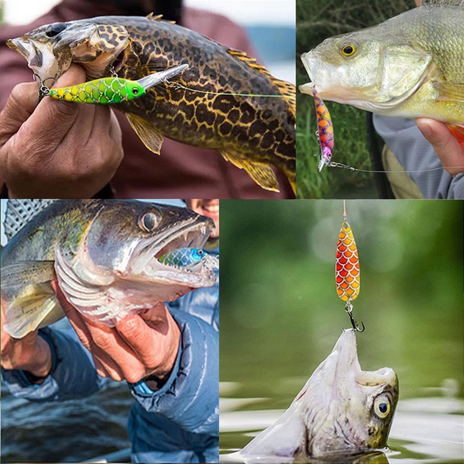10 Pieces Fishing Lure Sticker Tape Fake Fish Scales Sticker