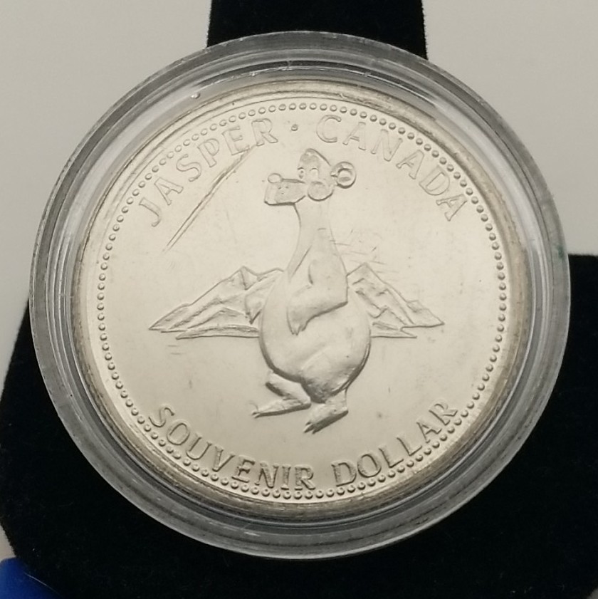 1987 Black Bear Jasper Canada Souvenir Dollar Coin #20628