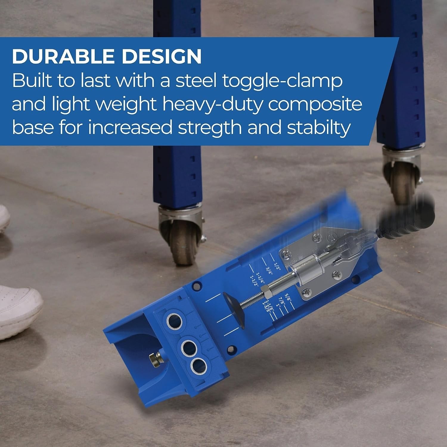 K4 Pocket Hole Jig - Adjustable, Versatile Jig for Strong Joints - Create Per...