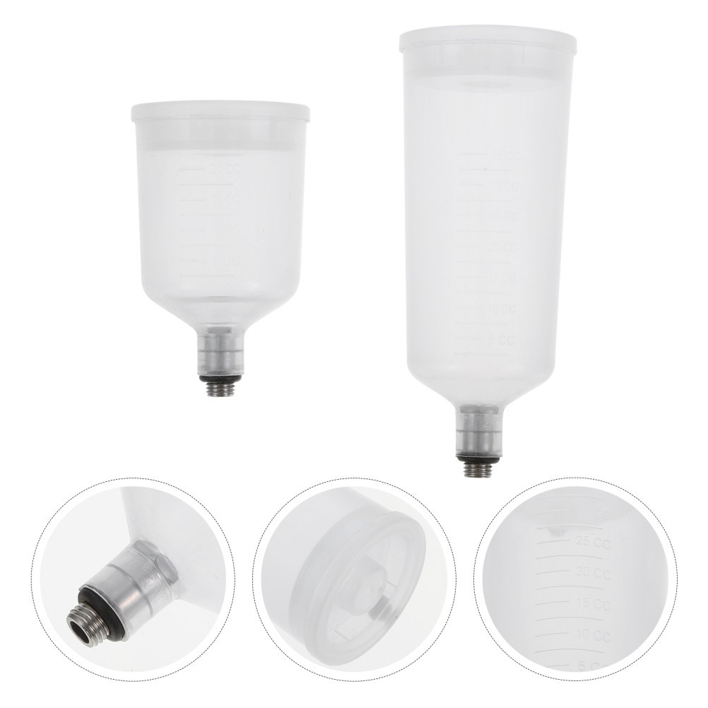 3 PCS Airbrush Mixing Bottles Refillable Paint Cup Pot Replaceable