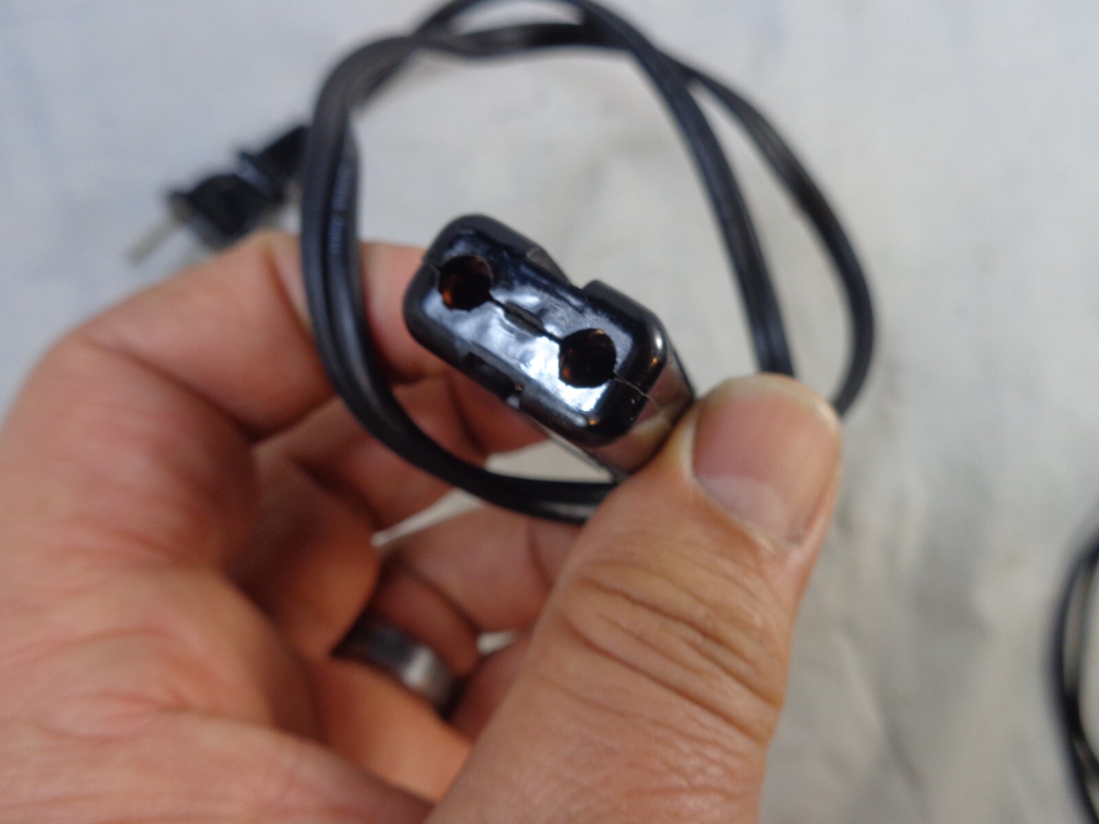 APPLIANCE CORD 2-Hole (1/2" in BTW) 6A 250V/10A 125V 2' long Vintage Percolator