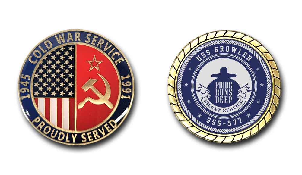 USS Growler SSN-577 Cold War Service Challenge Coin