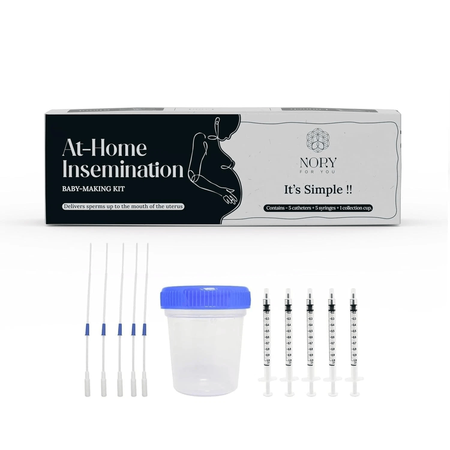 Nory At Home Self Insemination IVI IUI Kit for Women- Baby Conceive Kit for Home