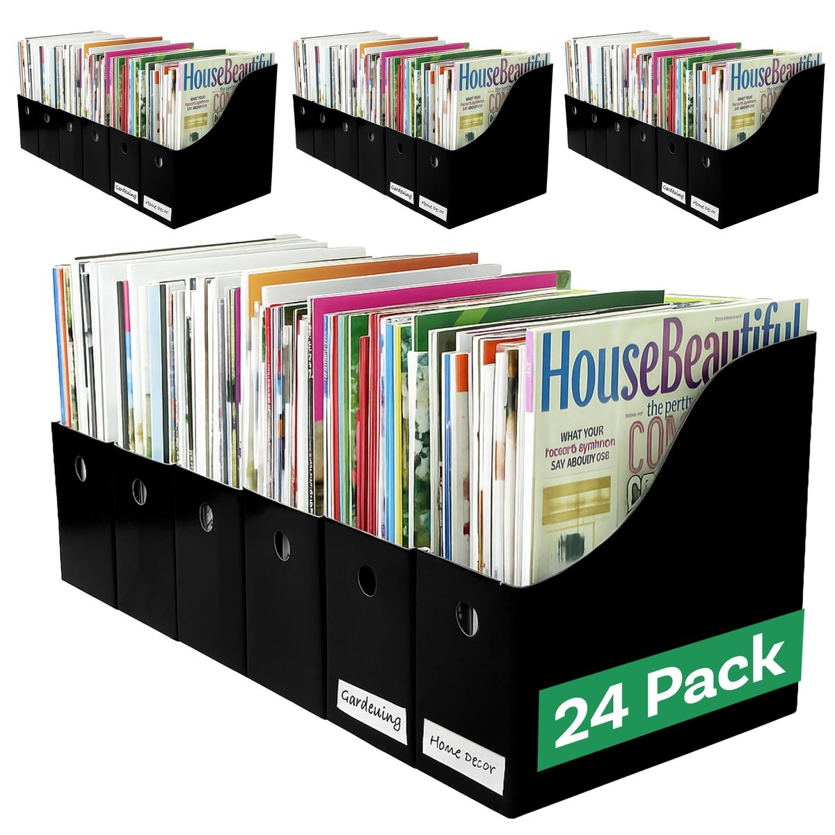 Evelots Magazine - Set Of 24 - - - Double Front Panel For