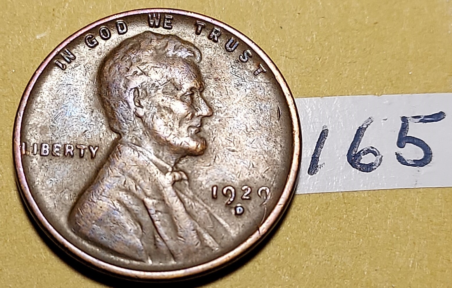1929-D Lincoln Wheat Cent XF #165
