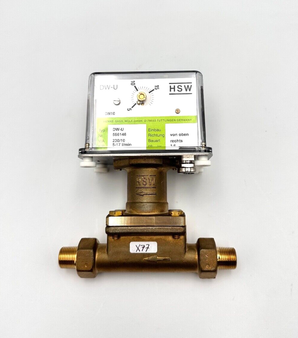 HSW Henke-Sass DW-U Flowmeter 5-17L Flow Monitor 566146