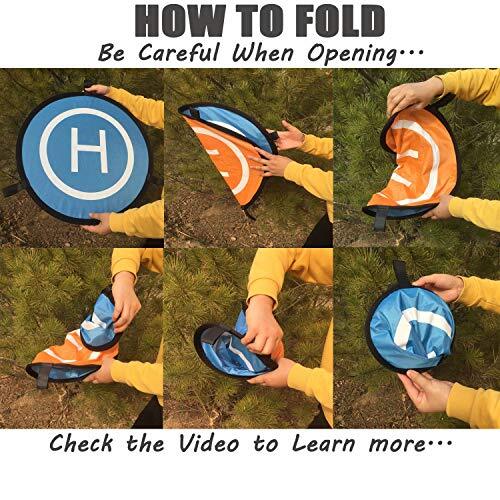 Universal Drone Landing Pad Luminous Foldable Helipad Fits All Drones