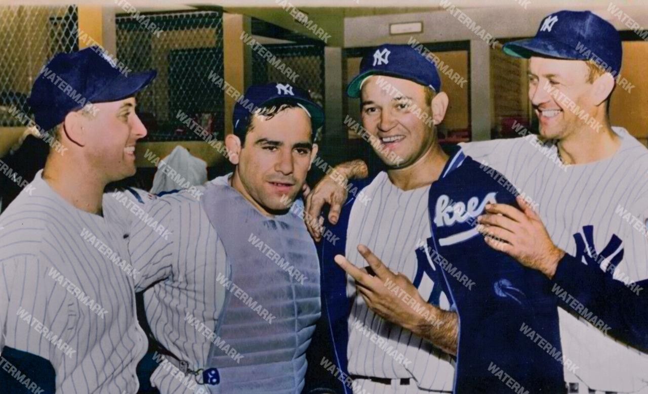 GW885 Yogi Berra - Allie Reynolds 2nd No-Hitter 8x10 11x14 16x20 Colorized Photo