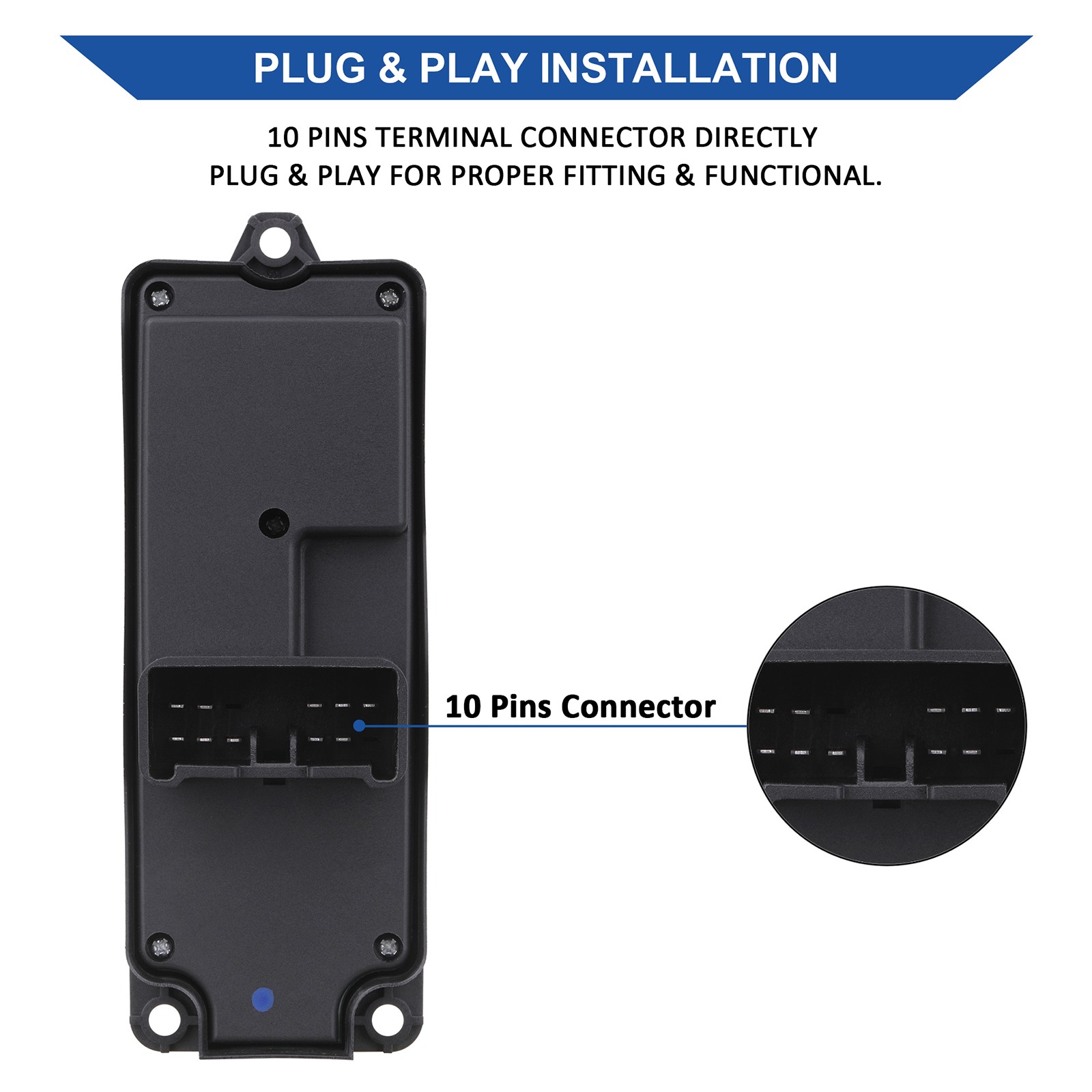 Master Power Window Control Switch Driver Side For 2004-2009 Mazda 3 BN8F66350A