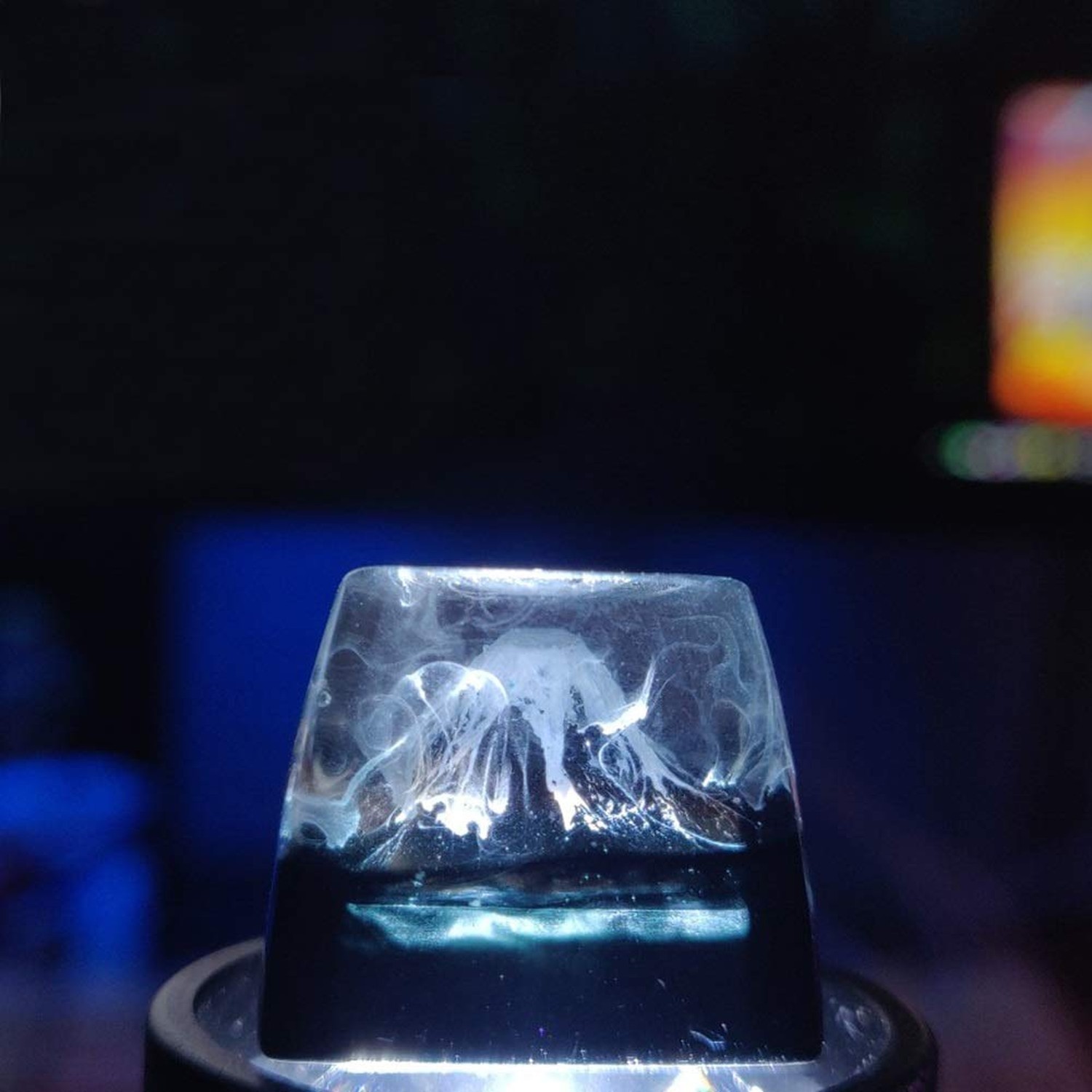 Transparent Keycap Fog Style Mountain Keycap for MX Mechanical Keyboard Uniqu...