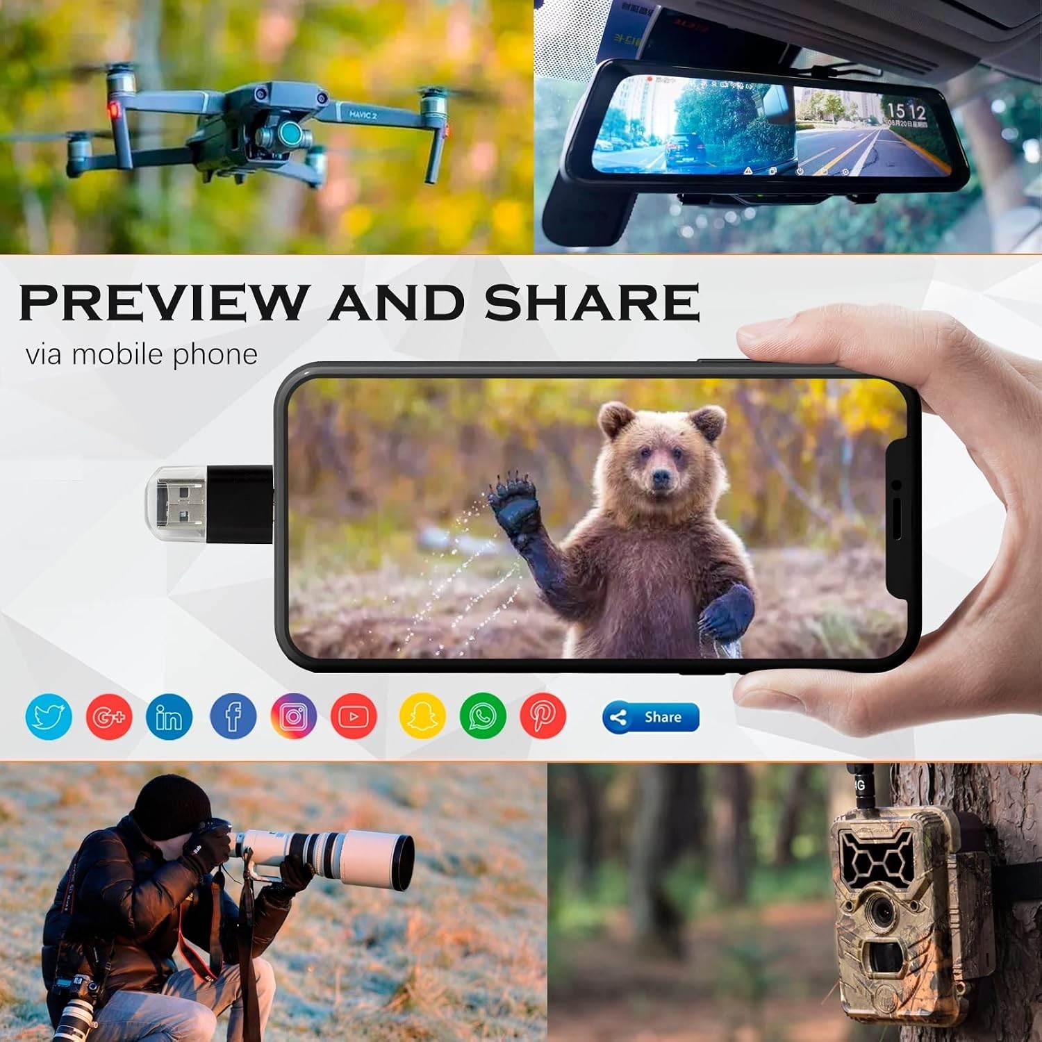 Portable Micro SD Card Reader with OTG Support – Ideal for Fast Data Management