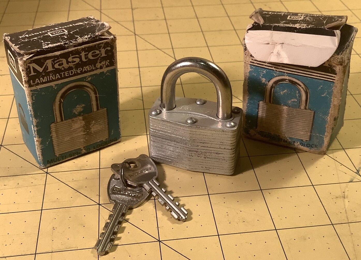 Pair Of Vintage Master Laminated Padlocks INV-AT05