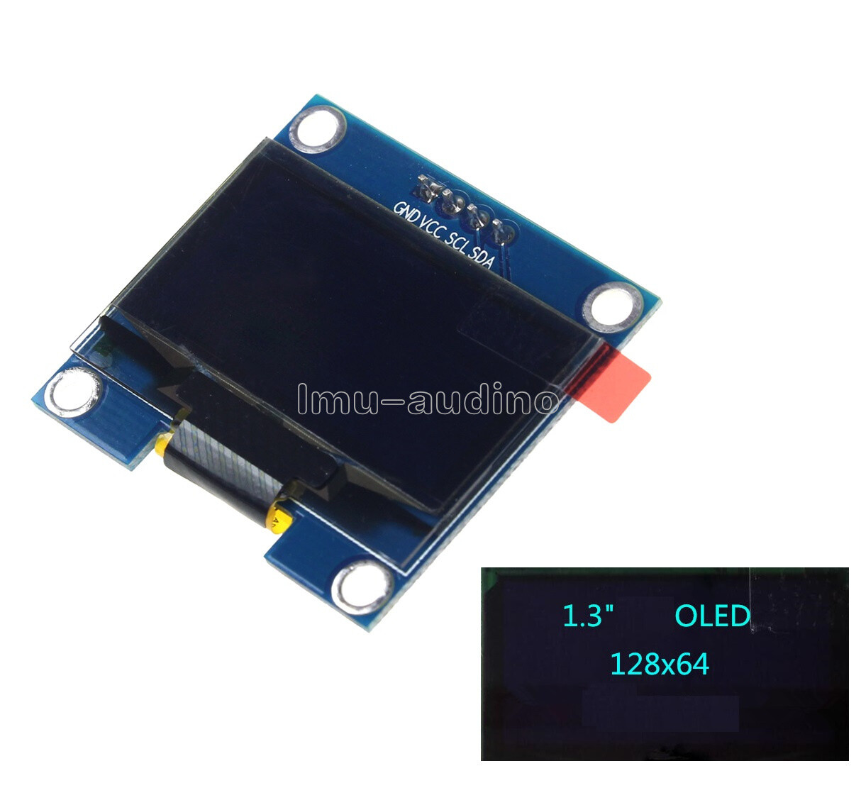 1.3" Blue OLED LCD 4Pin Display Module IIC I2C 128x64 3-5V Interface for Arduino