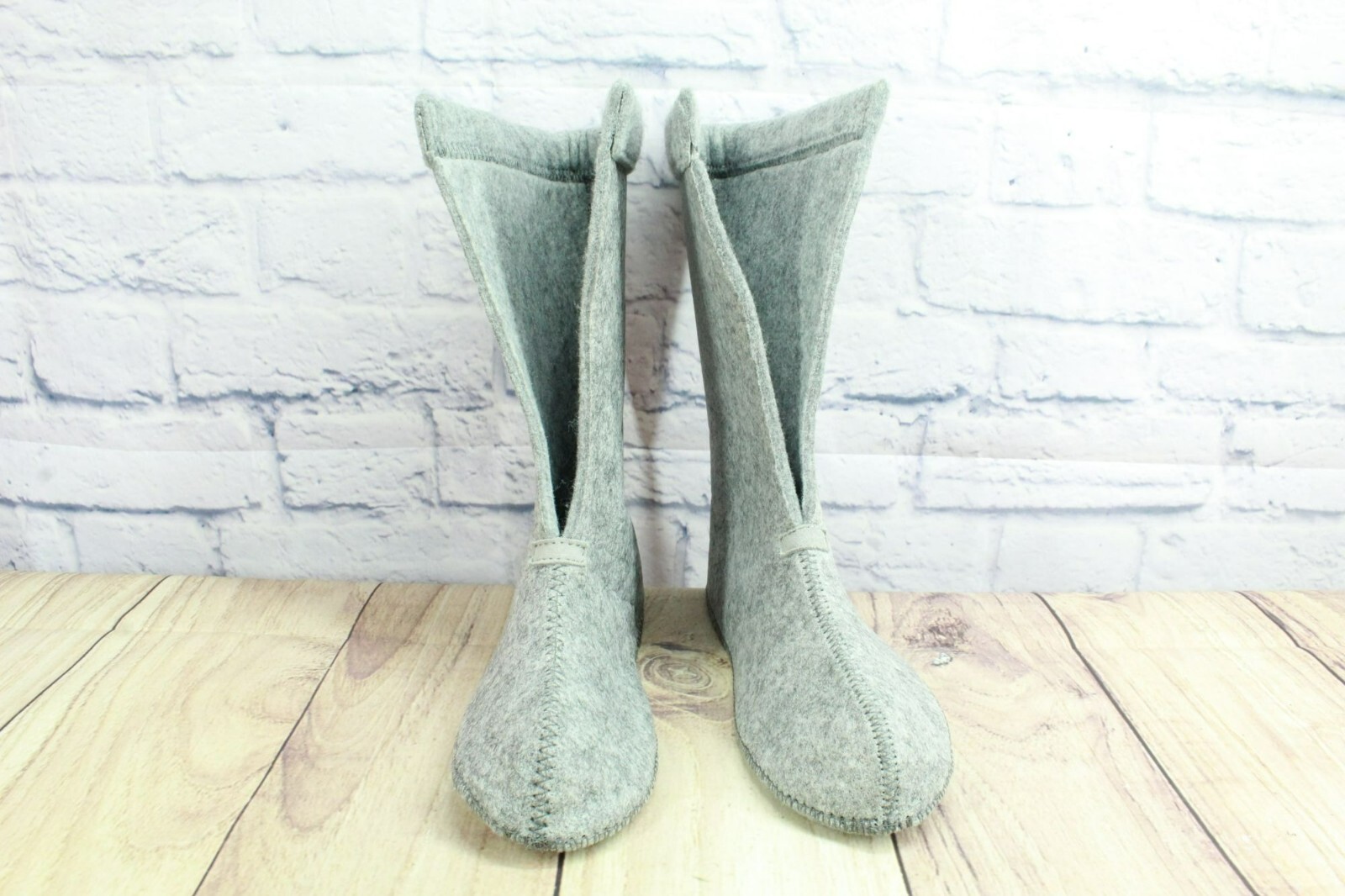 LL Bean Kids Gray Wool Warm Replacement Boot Liner Inserts Size 7