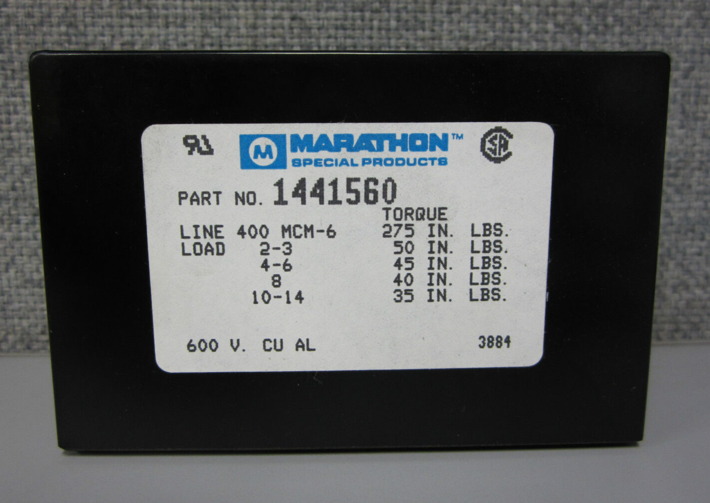 Marathon Kulka 1441560 Power Terminal Block 600V