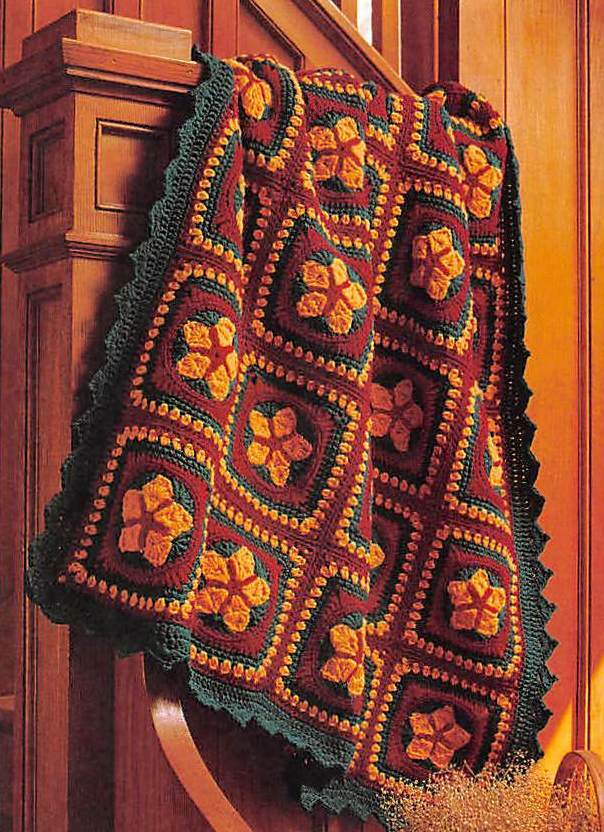 Granny Square Star Afghan in Crochet