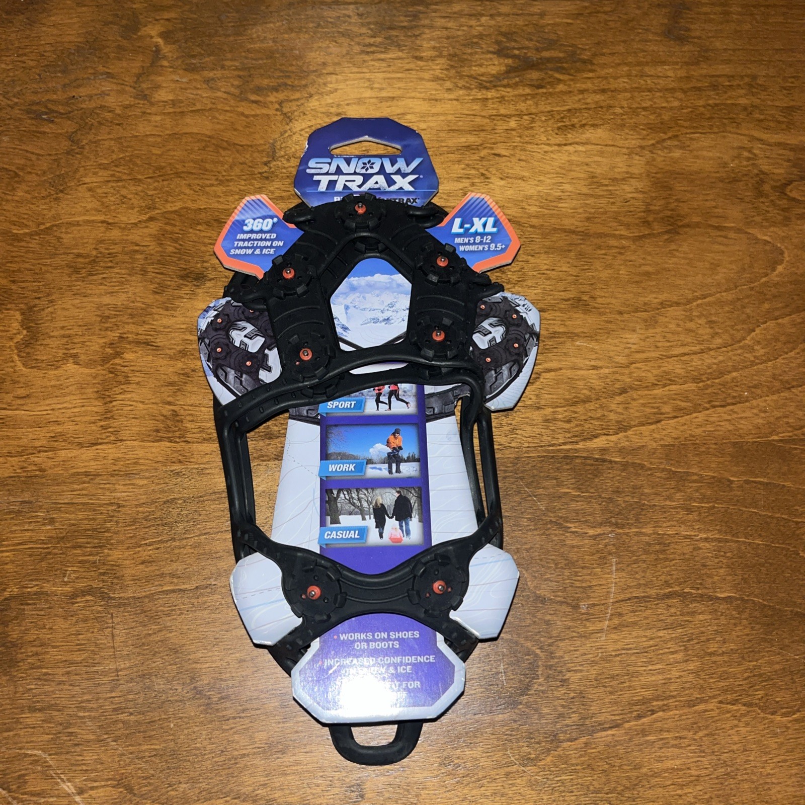 Yaktrax Snowtrax Snow Ice Traction Gear for Shoes/Boots L-XL Men 8-12 Women 9.5+