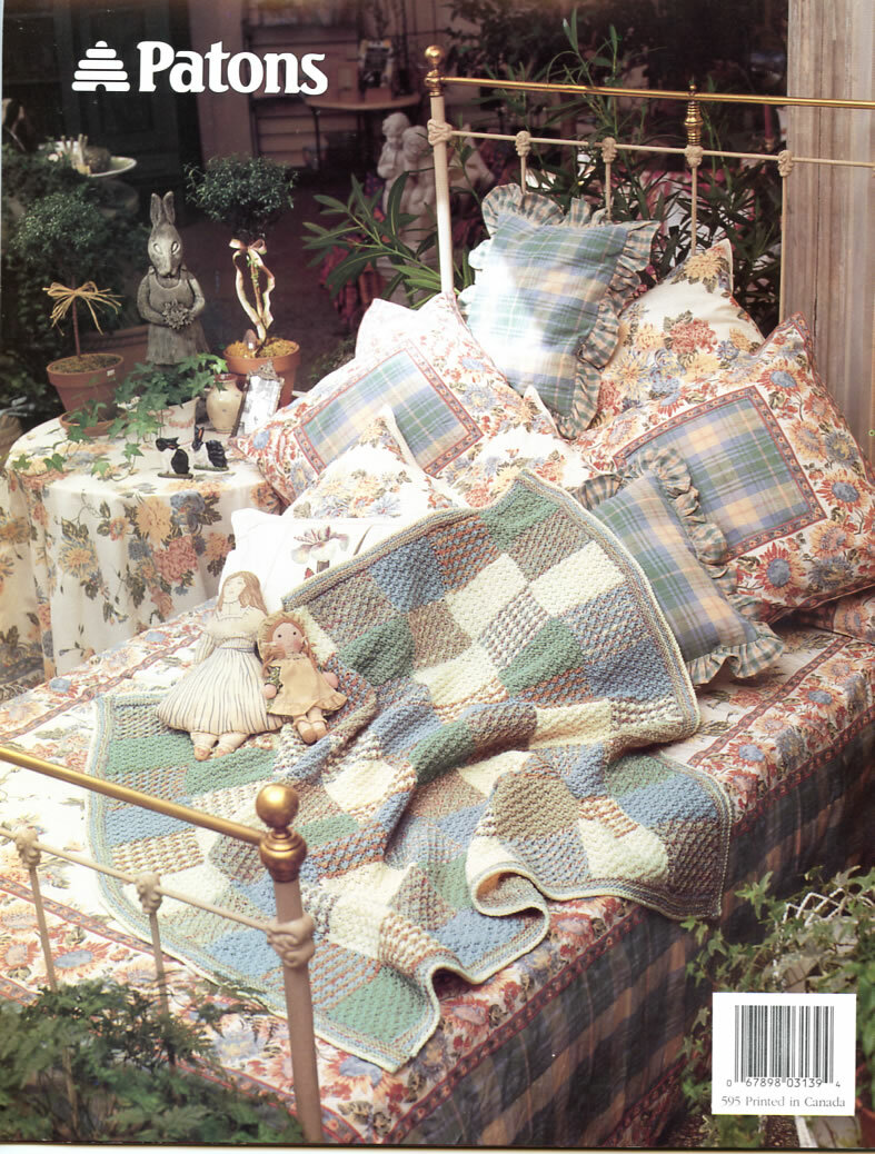 Patons "Decorator Throws to Knit" Afghan/throw pattern book 575FF NOS