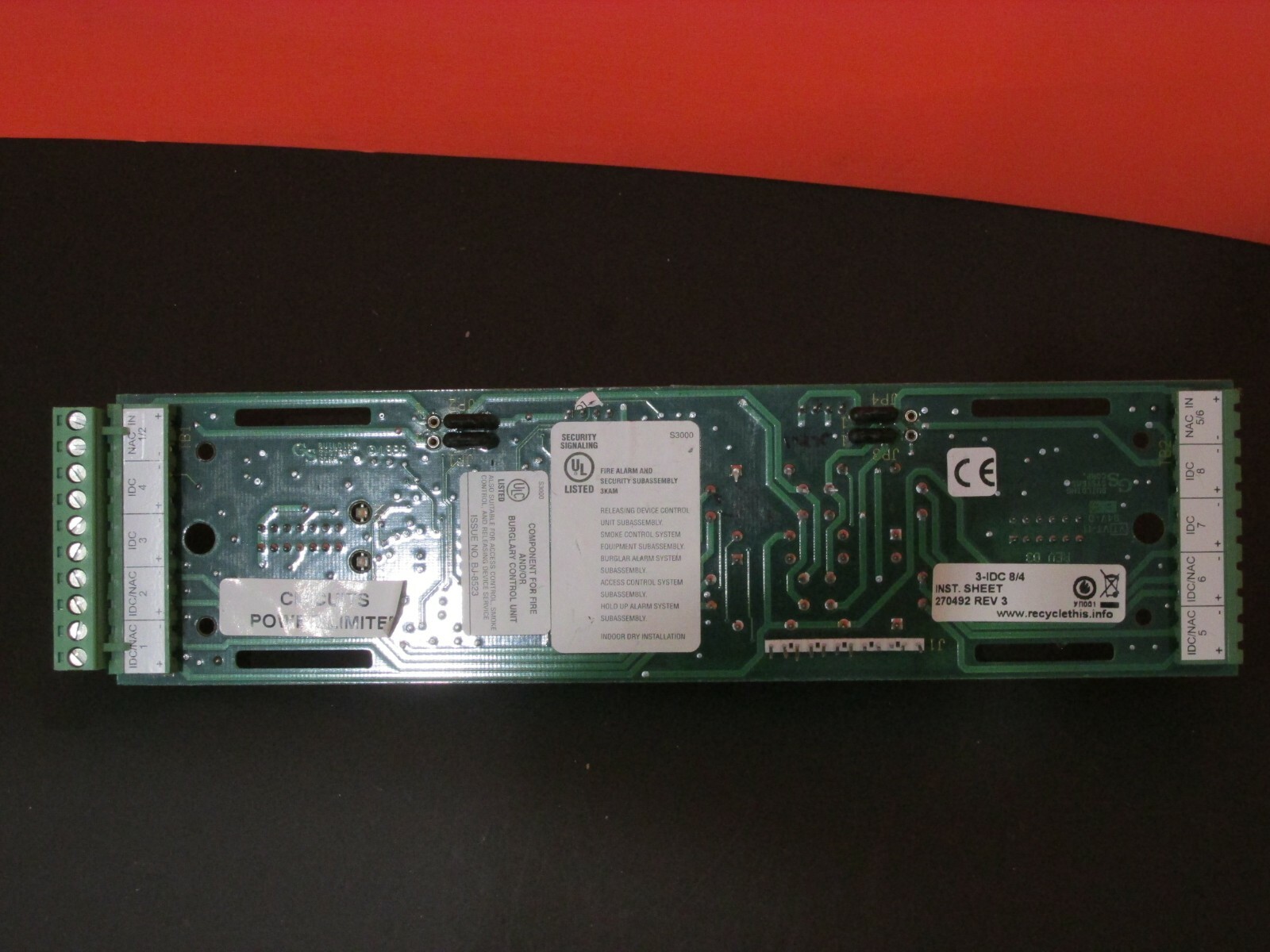 EDWARDS 3-IDC 8/4 HARDWIRED MODULE EST3 MULTIPLEXED FIRE ALARM PART