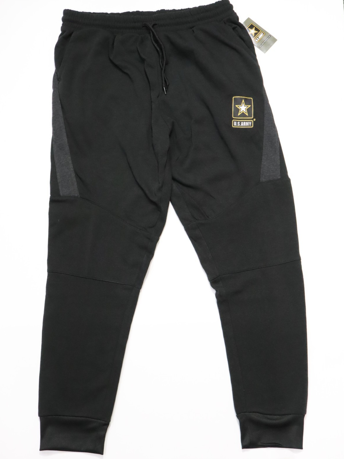 US Army Black Jogger Sweatpants Men's Sz 2XL Official Licensed Logo NWT