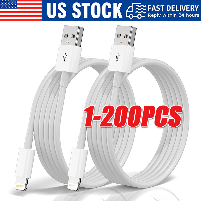 Fast USB Data Charger Cables lot Cords For Apple iPhone 5 S 6 7 8 13 14 X Plus