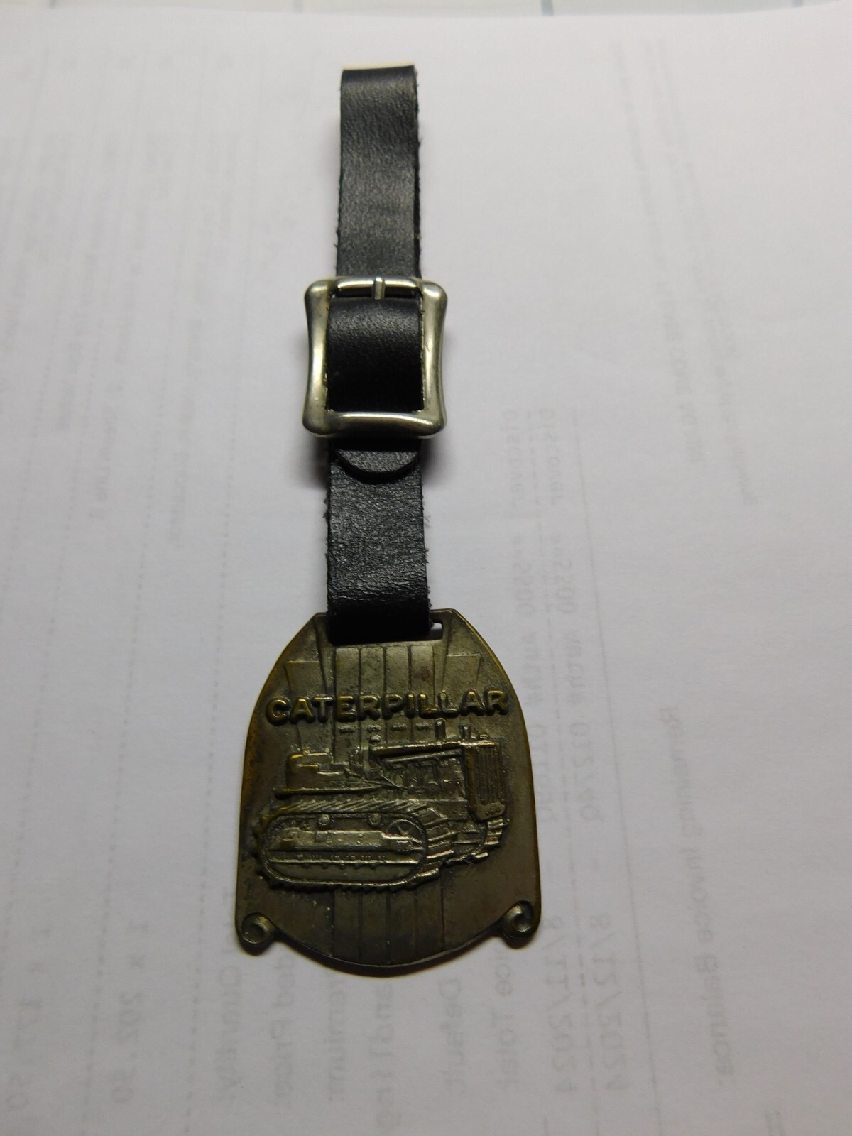 Caterpillar Watch FOB RD-7 catalog CAT-11 with leather strap. Iowa dealer CAT