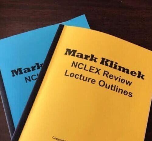 2023 NCLEX Review Notes with shared Mark Klimek Blue & Yellow Book Cd Bundle