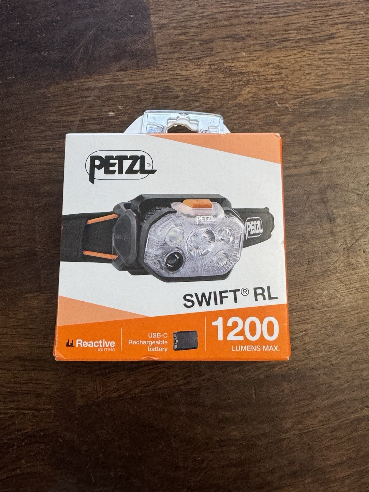Petzl Swift RL 1200 Lumen Rechargeable LED Headlamp IP67 Li-Ion 168m