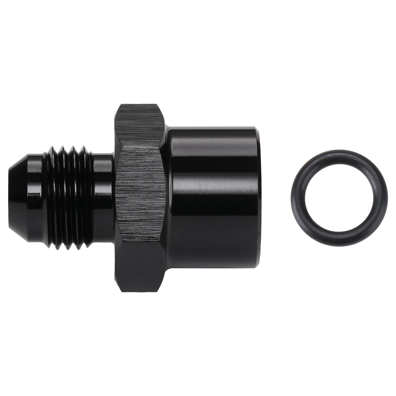Podavelle TBI/Vortec 87-98 Truck 6AN Male Flare to M14x1.5, Black