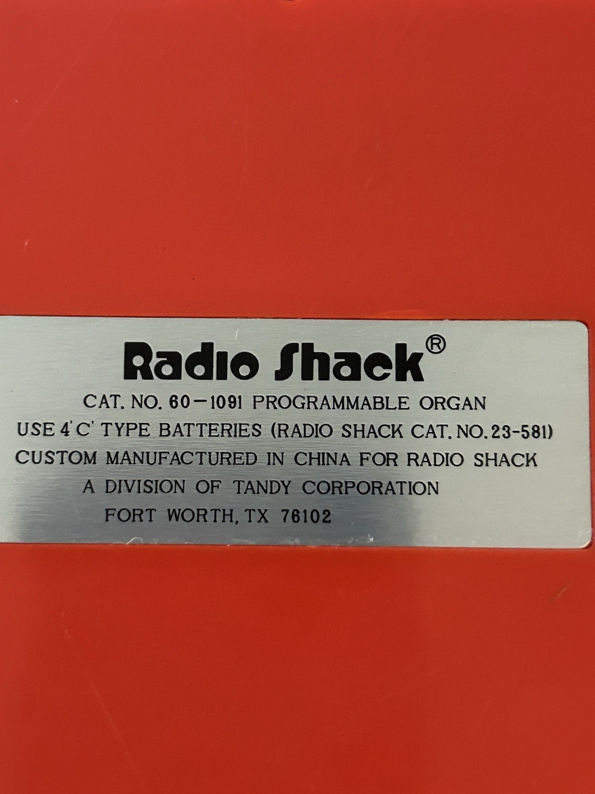Radio Shack Programmable Electronic Organ Piano Vintage Tested Working