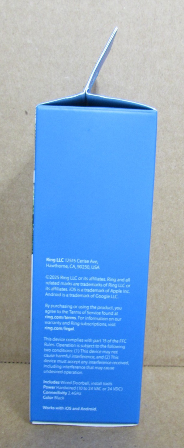 RING Video Doorbell Wired 2.4 GHz Wifi Camera New [31D]