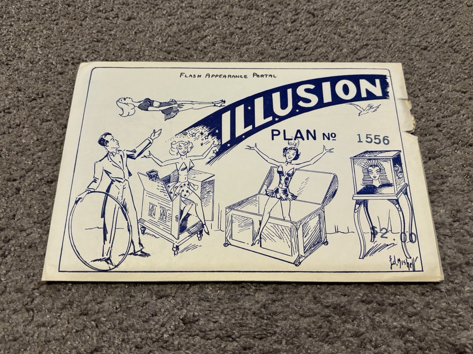Vintage 1950's Louis Tannen's Flash Appearance Magic Trick Illusion Plan No 1556