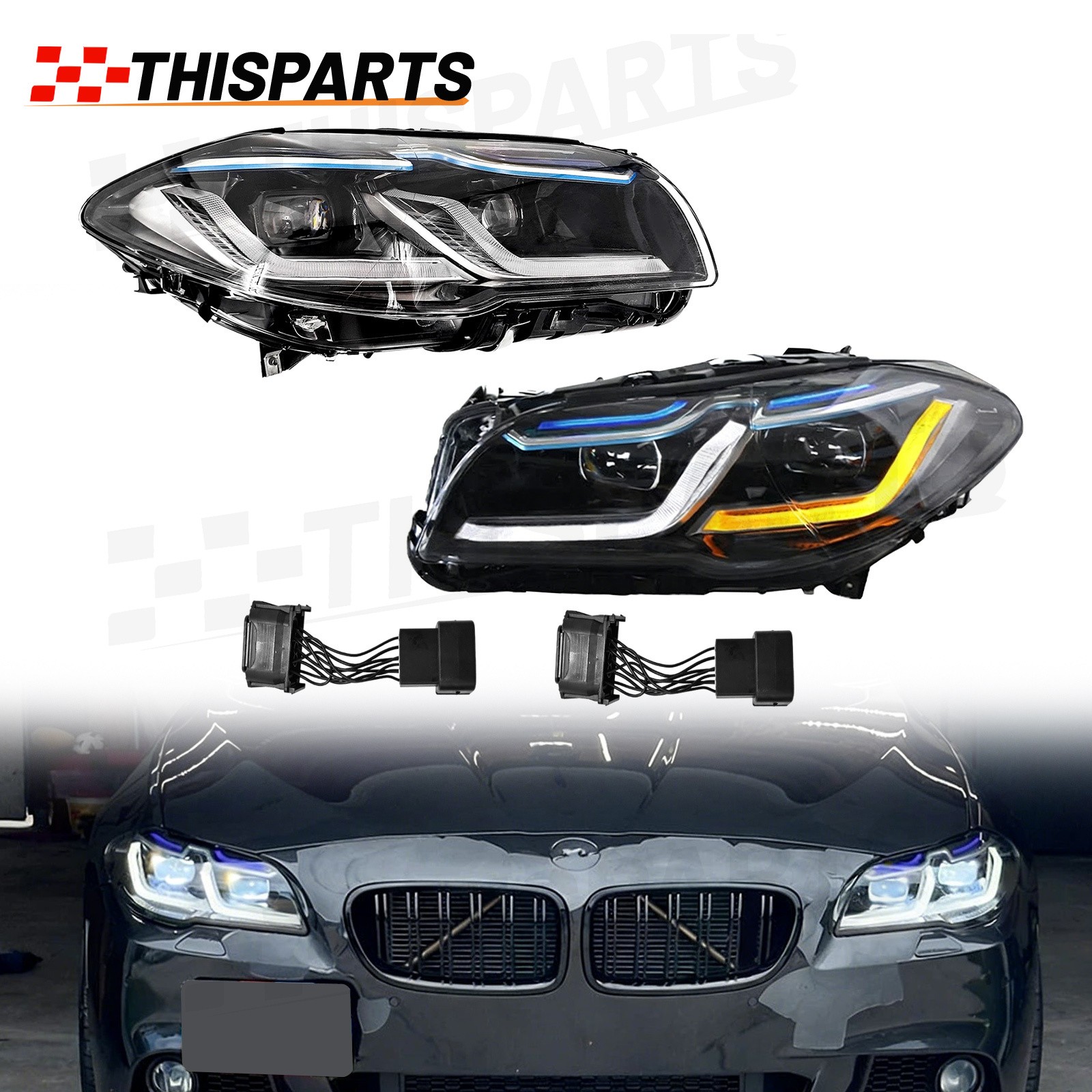 For 2009-2013 BMW 528i 530i 535i 550i F10 F11 Full LED Headlight Headlamp Xenon