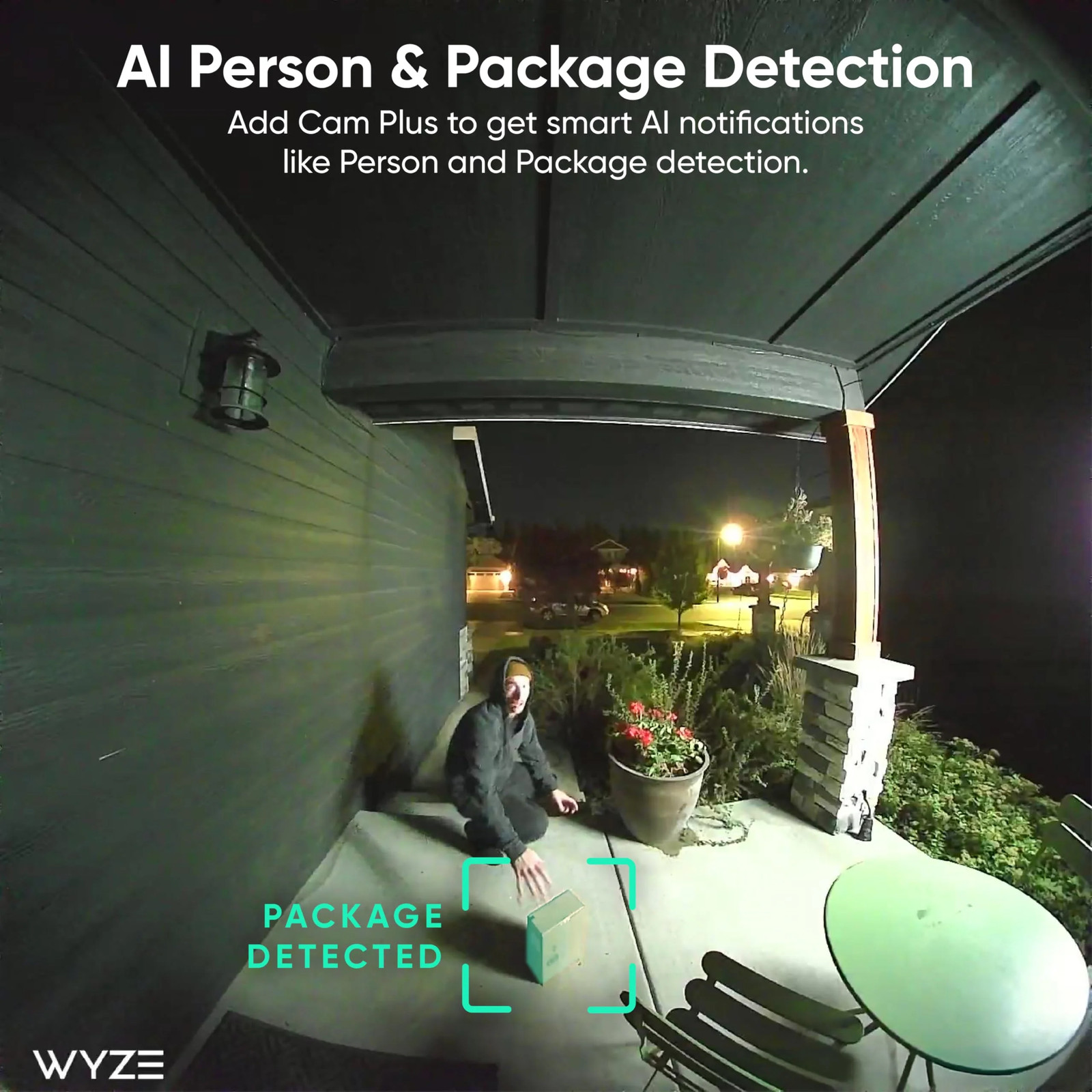 Battery Video Doorbell Wireless Camera, 1536x1536 HD, Color Night Vision