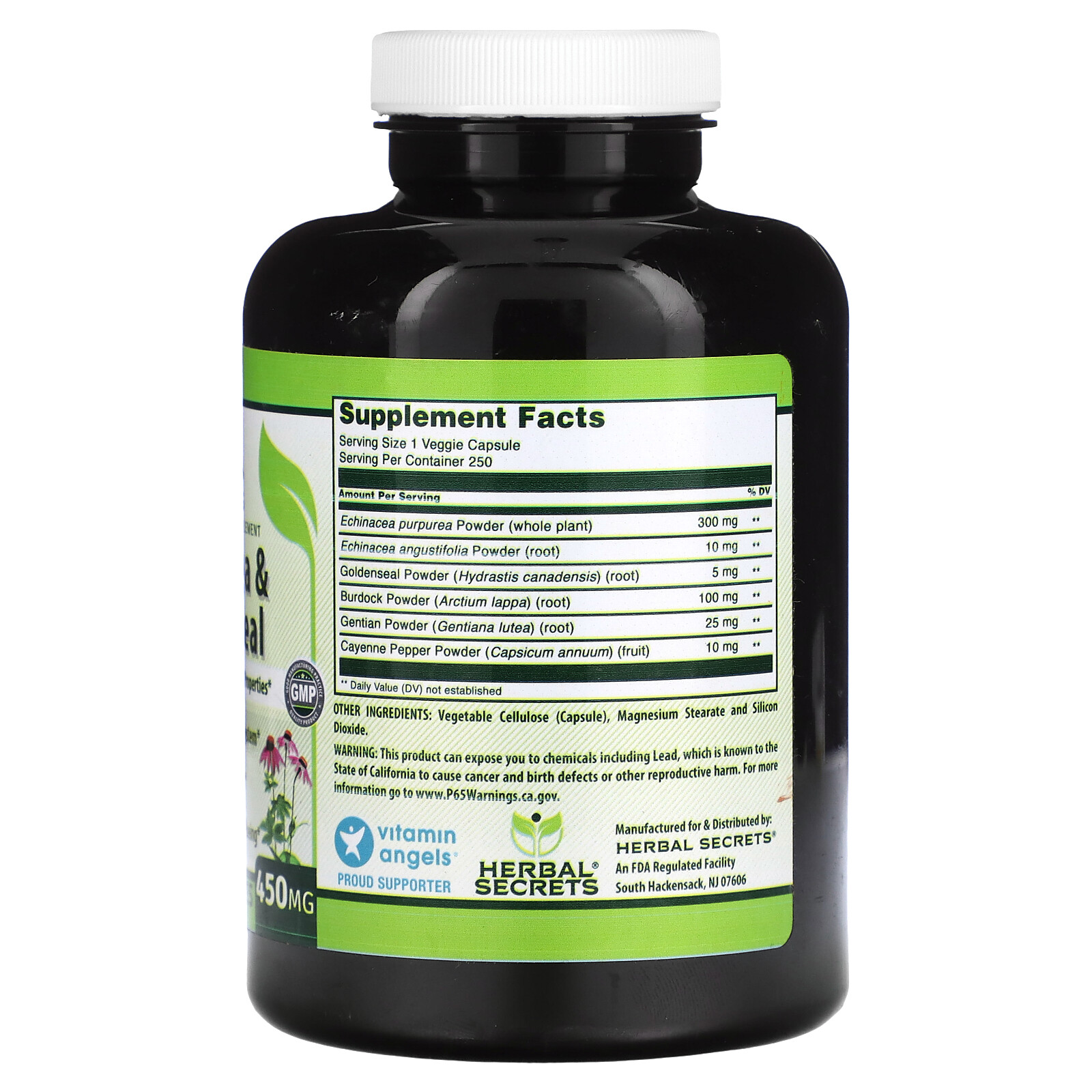Echinacea & Goldenseal, 450 mg , 250 Veggie Capsules