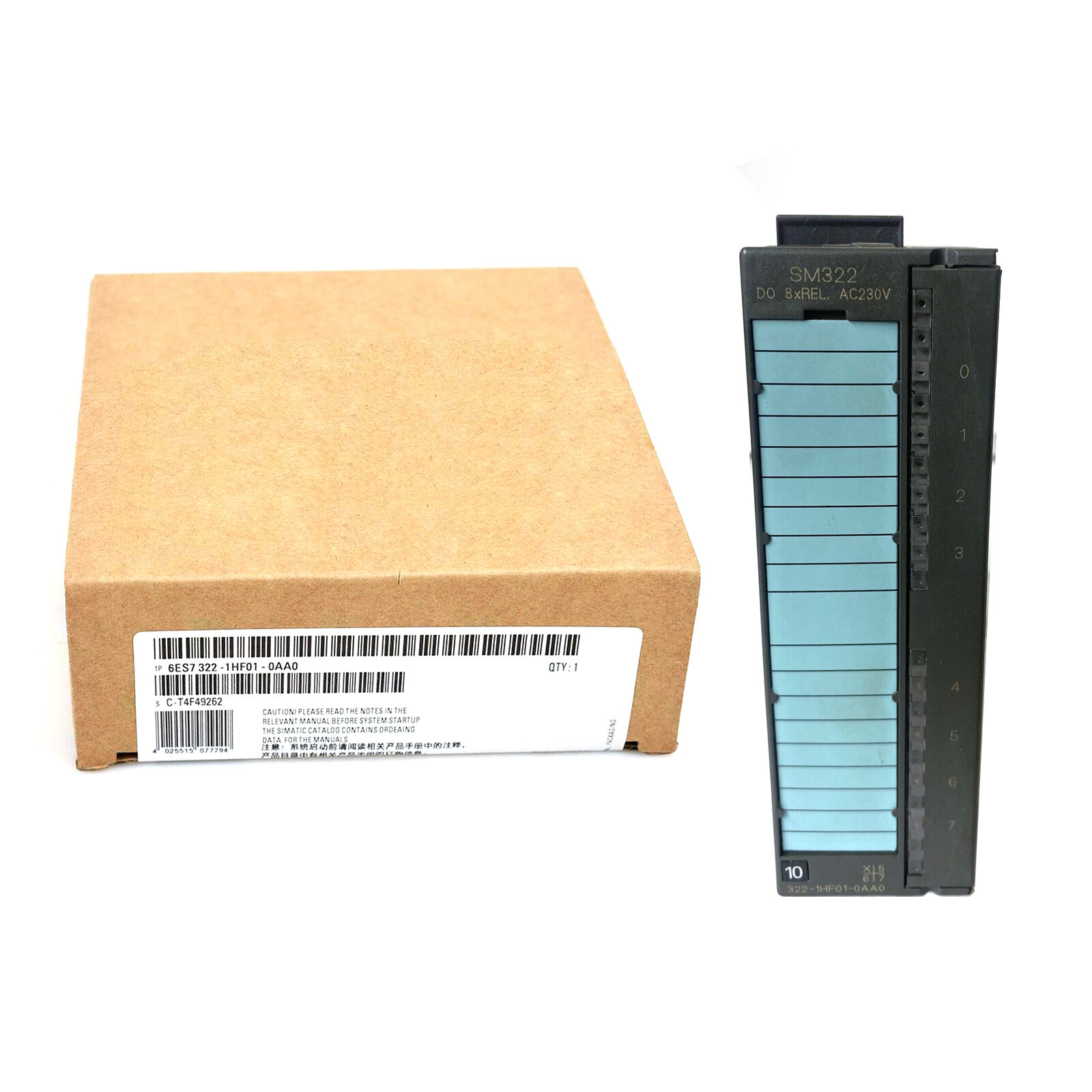 SIEMENS 6ES7322-1HF01-0AA0 6ES7 322-1HF01-0AA0 8 OUTPUT 20 PIN CONNECTOR PLC NEW