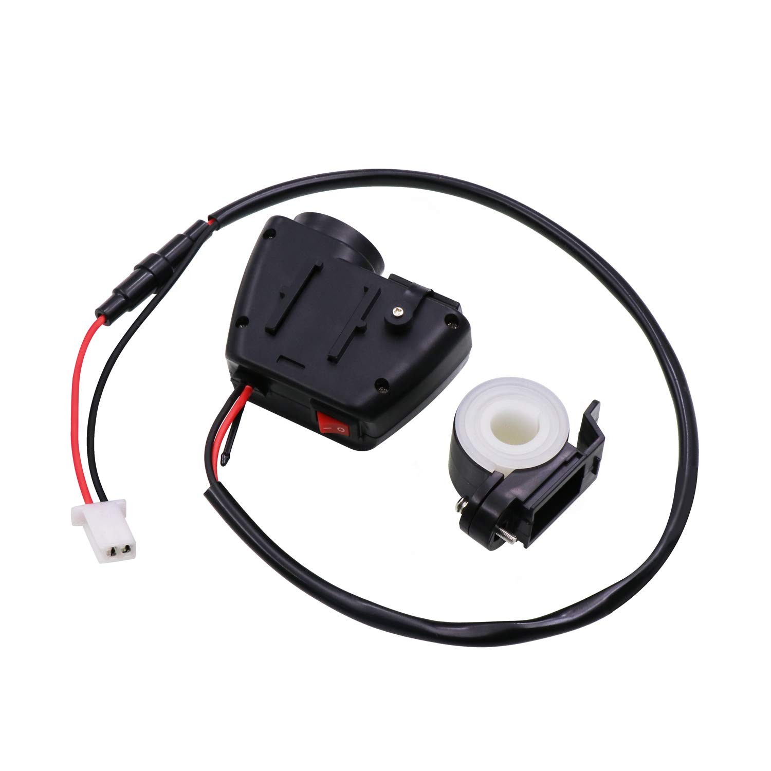 Motorcycle 5V 3.1A Dual USB Charger with Voltage Temperature Display Voltmeter