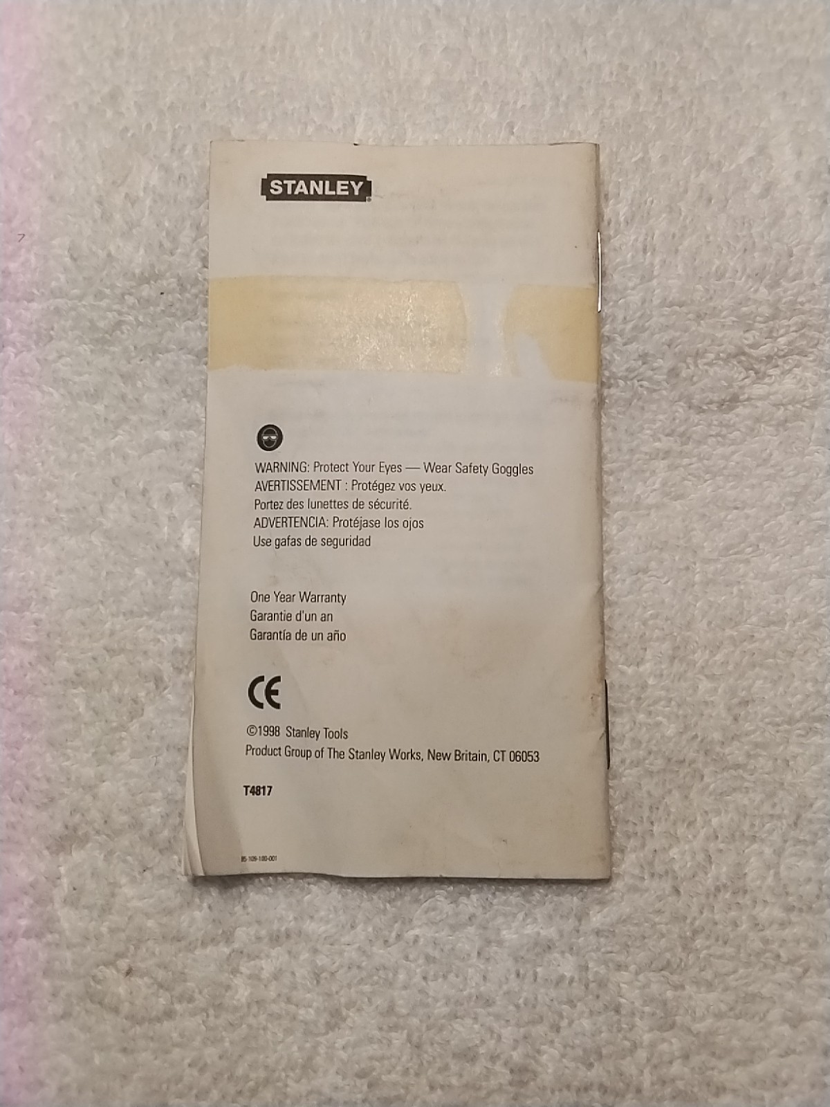 STANLEY 77-200 STUD SENSOR WITH MANUAL