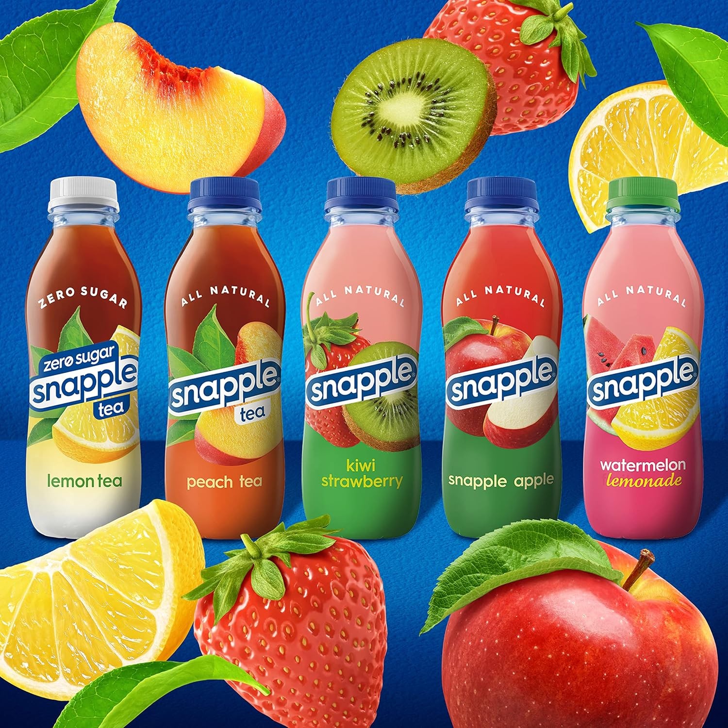 Snapple Zero Sugar Half 'n Tea, 16 fl oz recycled 16 Fl Oz (Pack of 12)