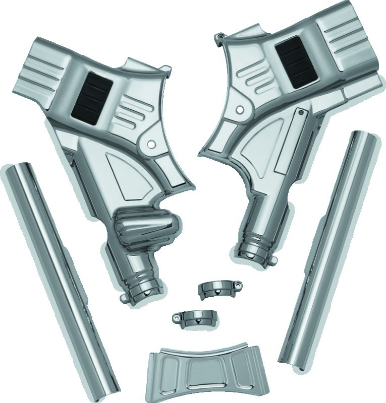 Kuryakyn Deluxe Neck Cover Kit Chrome 6955