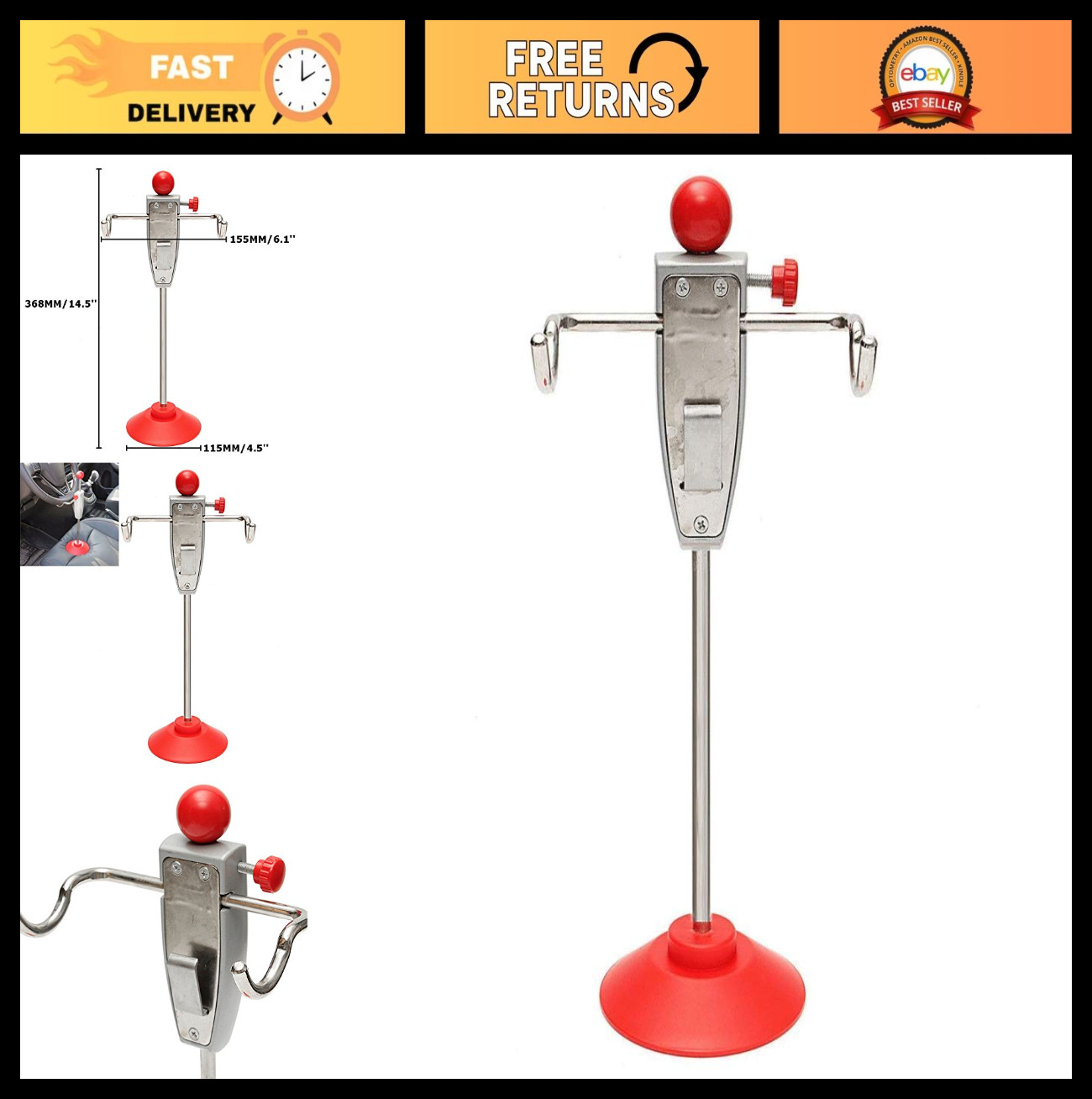 14.5" Steering Wheel Holder Stand Tool for Wheel Alignment - Essential Car Acces