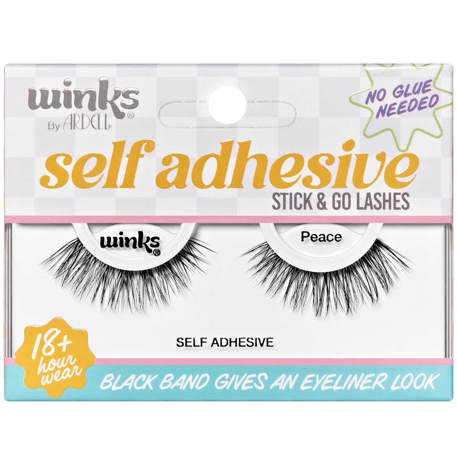 Ardell Winks Self Adhesive Eyelashes – Peace Style, 1 pair (Pack of 1),