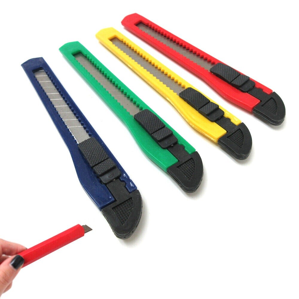 100x Razor Blade Utility Knife Box Cutter Sharp Snap Precise Exacto Plastic Case
