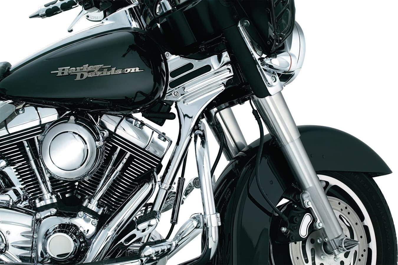Kuryakyn 7866 Deluxe Neck Covers Chrome Harley Davidson FLHR Road King 1995-2007