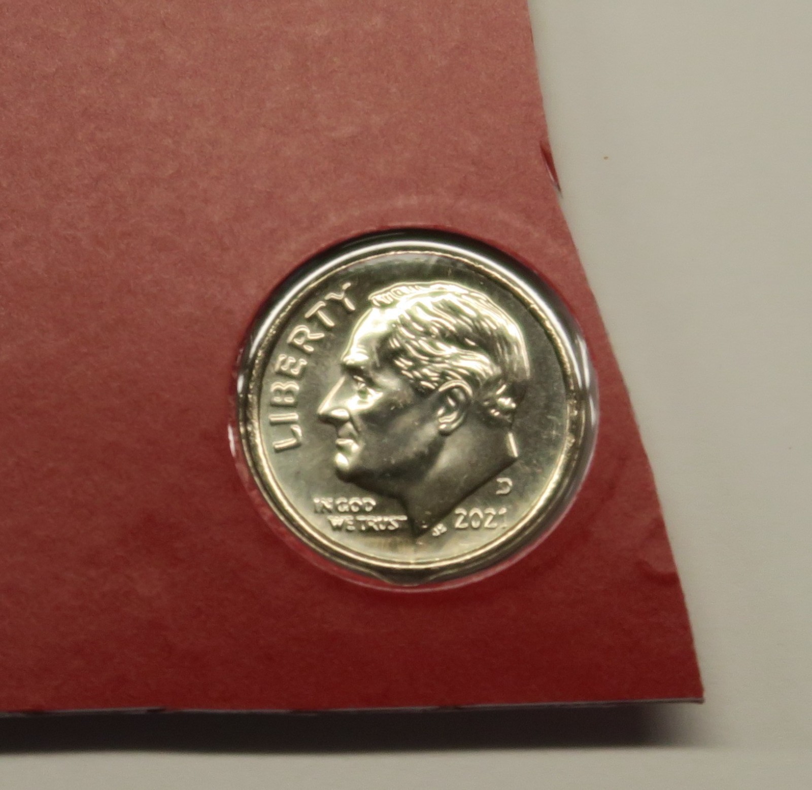2021 D Roosevelt Dime in Original Mint Packaging/Cello, Free Shipping