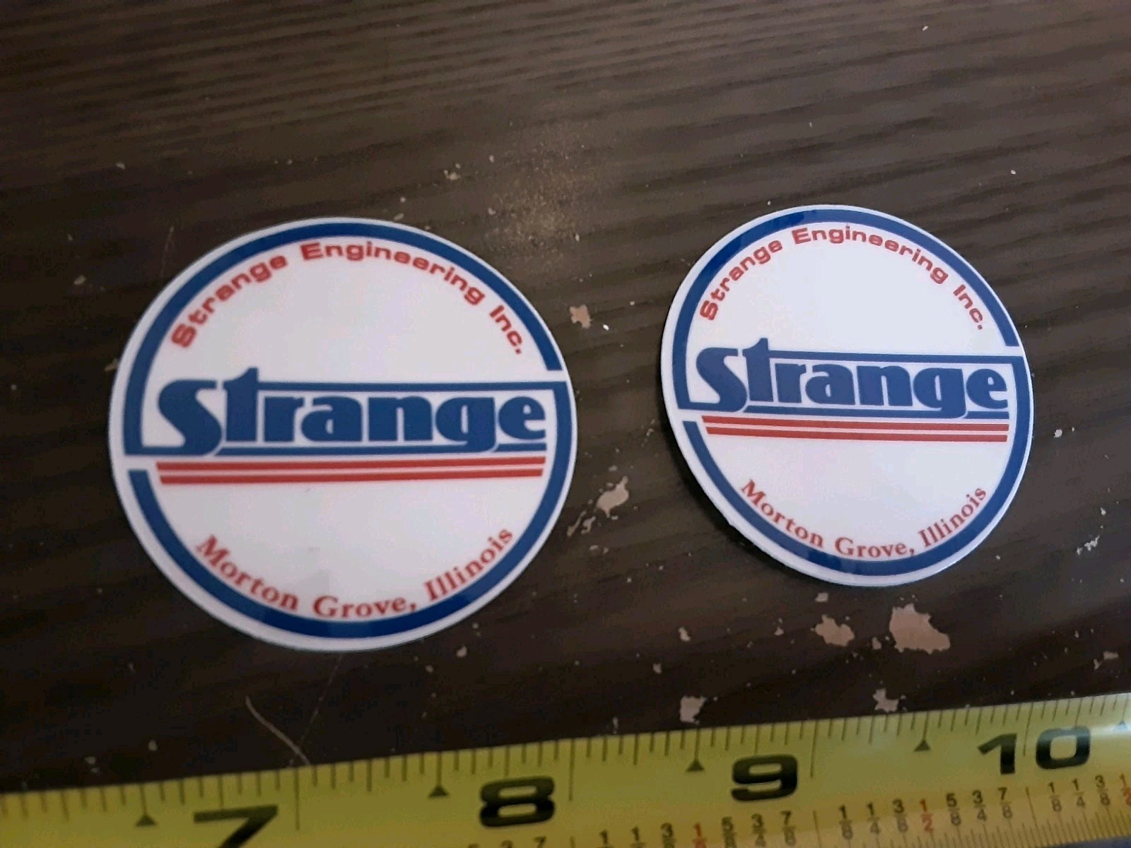 Lot of 2 Strange Engineering Axle Racing Decal Stickers NHRA PDRA Outlaw Nascar
