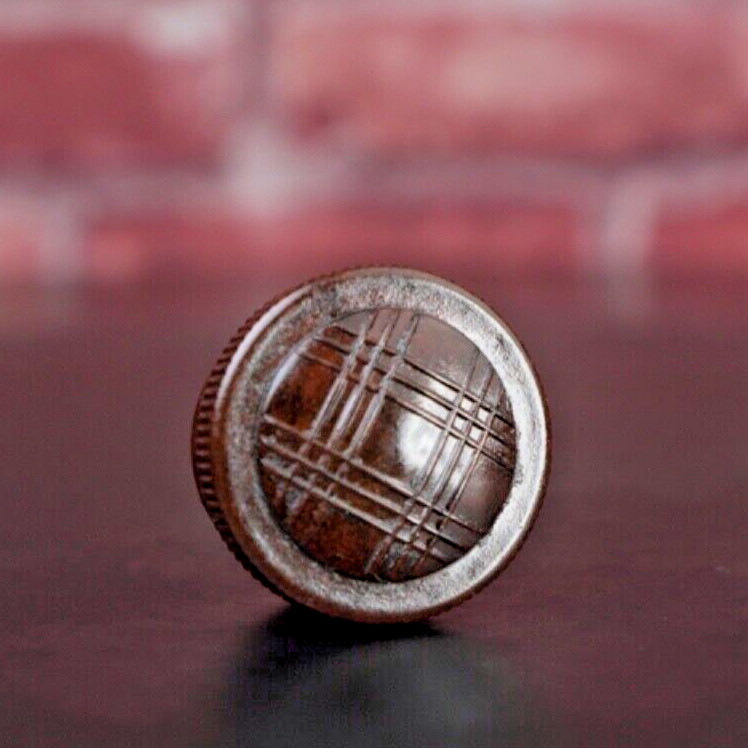 Original Radio Knob 1pc Brown Bakelite Deco 1930s  1/4" Opening w/ Set Screw