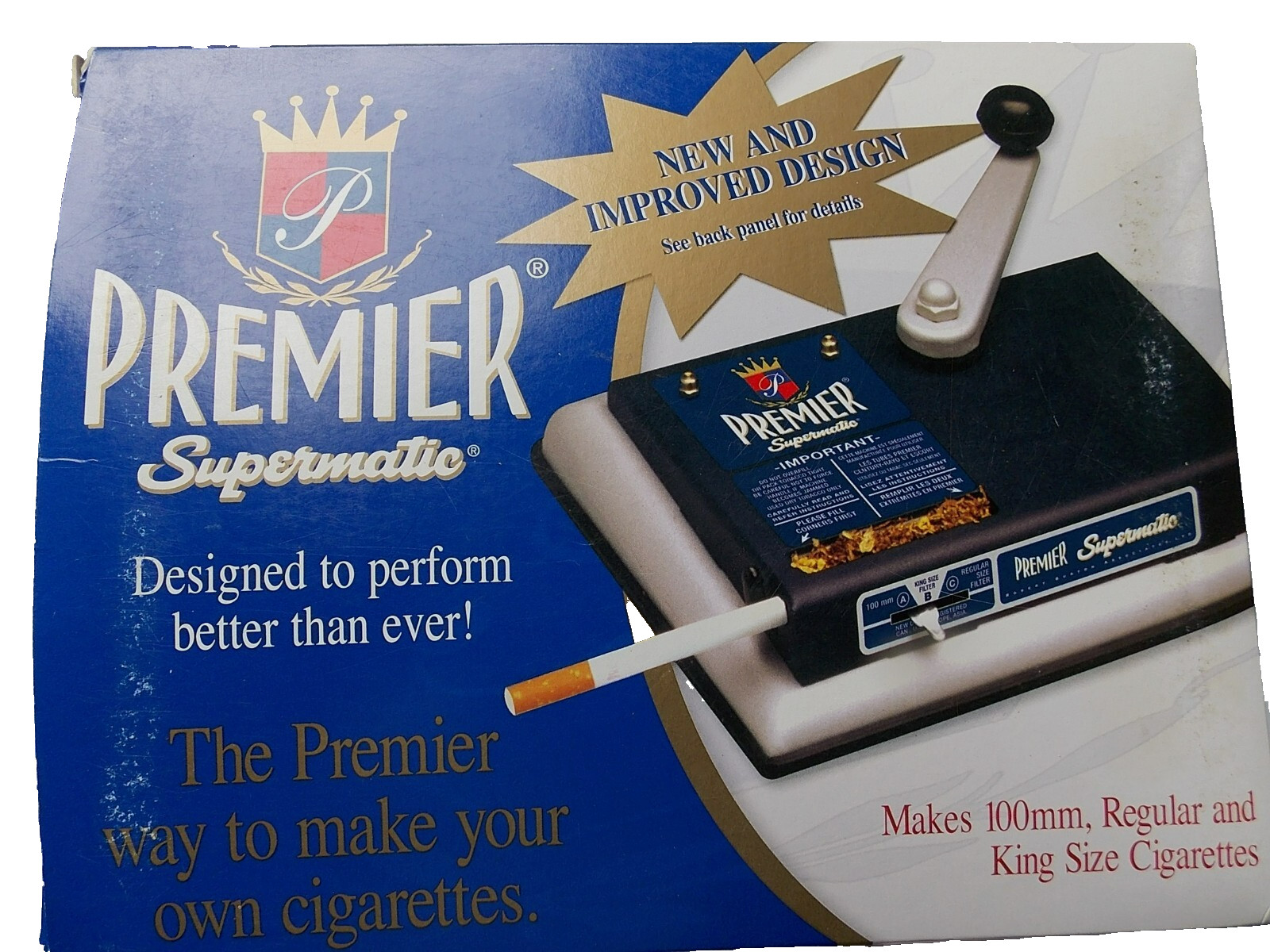 PREMIER Supermatic Cigarette Injector Machine 100mm Regular King Size NICE!