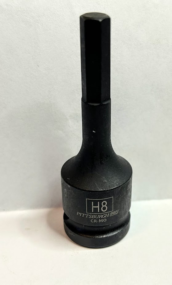 Pittsburgh Impact  Hex Bit Socke - H 8  -  8mm x 1/2" -Free USA Shipping